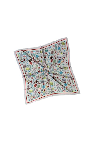Mim Eşarp Valino Soft Pamuk Çocuk Desenli Eşarp 70x70 Cm Açık Gri - Şekerleme