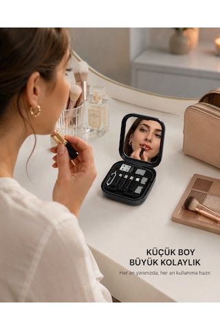 6'sı 1 Arada Seyahat Seti Çevirici 60w Hızlı Şarj, Sım Kart İğnesi, Usb Dönüştürücü, Nano & Micro Sd Kart Yuvası 1 Adet