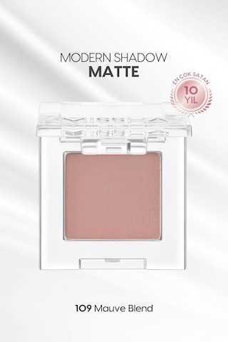 Yumuşak Dokulu, Dökülme Yapmayan Mat Tekli Göz Farı Modern Shadow Matte 109 Mauve Blend 109 Mauve Blend