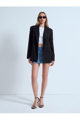 Dilvin 60801 Blazer Ceket-siyah