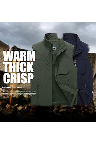 Yeni Stil Spor Tüm Maç Erkek Yeleği Siyah