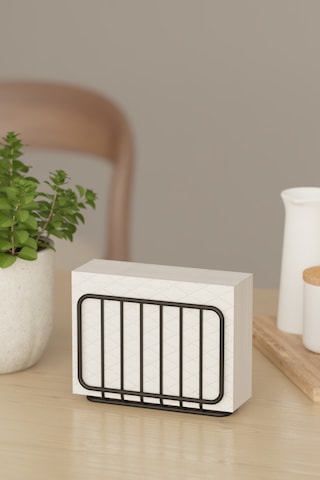 Zabata Metal Masa Peçeteliği Siyah Modern Tasarım Peçete Organizer Siyah