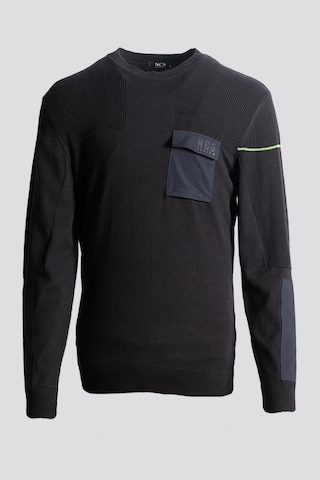 Ncs Jeans Erkek Triko Bisiklet Yaka Cep Detaylı Siyah 3755 Siyah