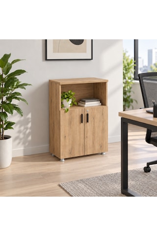 Ahşap 2 Kapaklı Dolap 80x38x120 Cm Şık Ve Dayanıklı -atlantik Çam Kahverengi