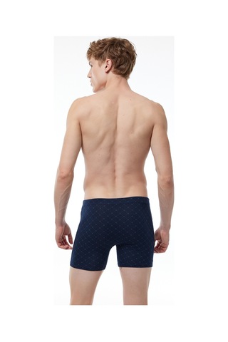 Malabadi Erkek 3 Lü Lacivert Desenli Premium Collection Modal Uzun Boxer 3m250 Set-1