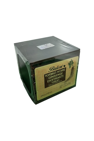 Balen Tahta Kutu Kırmızı Kore Ginseng 600 MG 120 Tablet 2 Adet