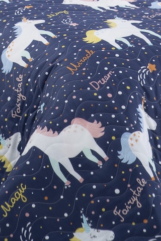 Eponj Home Kapitone Yatak Örtüsü Seti Tek Kişilik Magicunicorn Lacivert