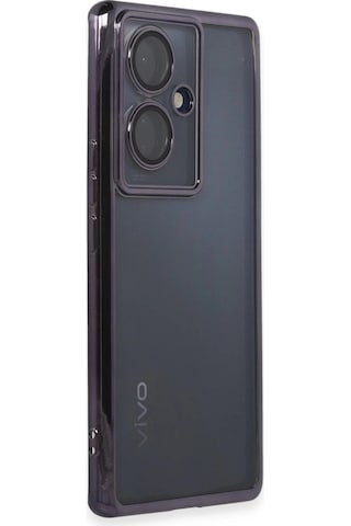 Vivo V29 Lite Kılıf Lensli Silikon - Mor