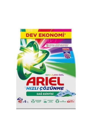 Ariel Toz Çamaşır Deterjanı Parlak Renkler 40 Yıkama 6 KG