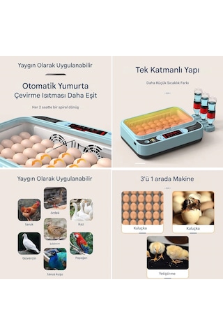 Yate10 40-60 Yumurta Tam Otomatik Kuluçka Makinası