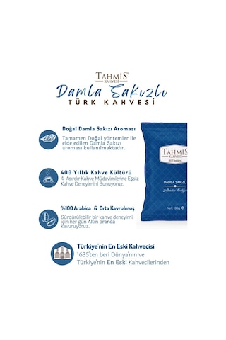 Tahmis Kahvesi Damla Sakızlı Türk Kahvesi 3 x 100 G