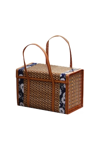 Tenfowee Katlanabilir Sepet: Piknik Ve Gıda Saklama İçin Zarif Ve Pratik Hasır Sepet Kahverengi