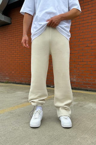 Flaw Ayarlanabilir Paça Basic Baggy Eşofman Altı Bej Bej