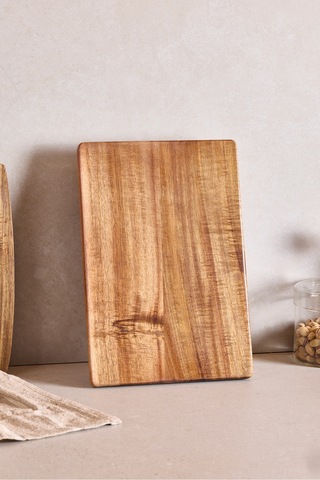 Akasya Dikdörtgen Ayaklı Doğrama Tahtası 33x22 Cm Kahverengı Kahverengi