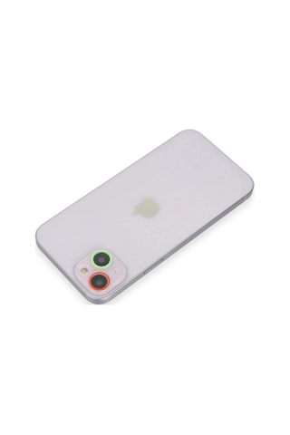 iPhone Uyumlu 13 Mini Renkli Kamera Lens Koruma Cam - Yeşil-pembe Diğer
