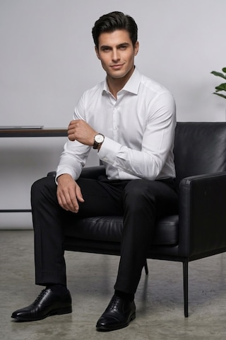 Torivalli Collection Dar Kesim Slimfit Saten Kolay Ütülenebilen Mevsimlik Cepsiz Uzun Kollu Kol Düğmesi Takılabilen Erkek Gömlek Beyaz