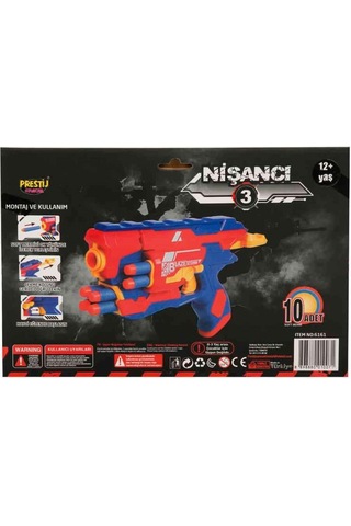 Presitj Oyuncak Nişancı 3 Dart Fırlatıcı 10 Mermili 6161