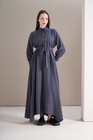 A Pile Ekstra Salaş Modal Elbise İndigo İndigo