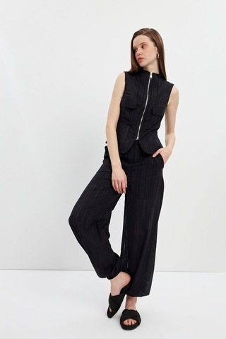 Stella Pulvis Siyah Beli Lastikli Şortlu Jogger Pantolon Siyah