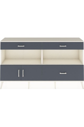 Arges Konsol 2 Raflı 3 Çekmeceli 2 Kapaklı 176x30x99 Aytaşı-antra Aytaşı-antrasit