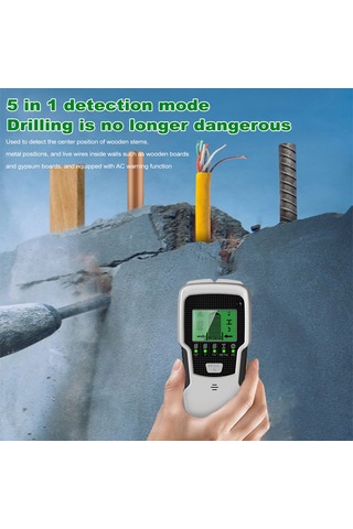 Aubyhe Sh501 Duvar Tespit Cihazı: Ahşap, Metal Ve Akıllı Kabloları Tespit Etme, Lcd Ekranlı Uyarı Fonksiyonu İle Dekorasyon Ve İnşaatta Kullanım Pil Hariç