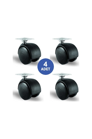 4 Adet Ec01Mkm50. Oynak Tablalı Mobilya Tekerleği Sehpa Tekeri.