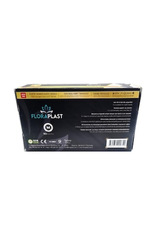 Floraplast Pudrasız Elastik Kutulu M 100 Adet Siyah
