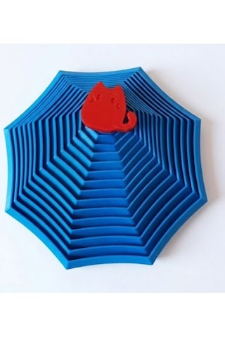 Montessori Eğitici Geometrik Yıldız - Kedifigürlü Akıl Ve Zeka Oyuncağı - Motor Becerisi- Mavi