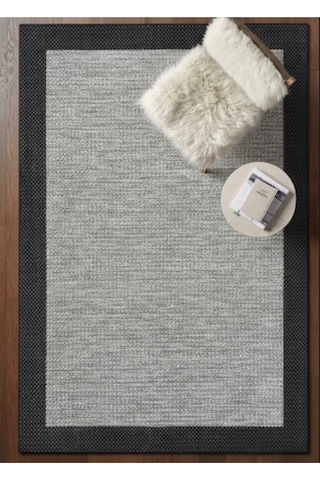 Lüks Sisal Makine Dokuması 8mm Dokuma Tabanlı Mutfak Balkon Halısı Koyu Gri-siyah 832426808 Koyu Gri-siyah