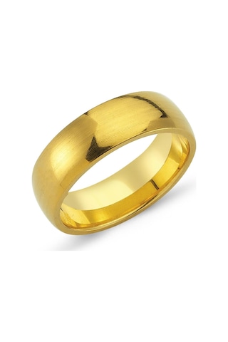 6 Mm Bombeli Çelik Alyans Çifti Söz Yüzükleri Cl10