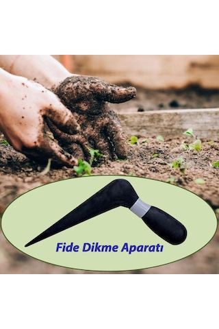 Fide Fidan Dikme Aparatı Dökme Plastik Sivriç Toprak Delme Ekim Aleti 18 Cm