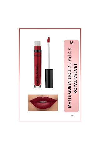 Note Cosmetique Matte Queen Lipstick Kalıcı Mat Likit Ruj - 16 Royal Velvet - Kırmızı