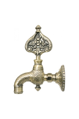 Fkn Desenli Perlatörlü Antik Osmanlı Musluk Bronz