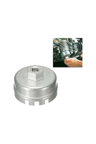 Sones 64.5mm Alüminyum Yağ Filtresi Anahtarı Kapağı Soket Sökücü Aracı Lexus Toyota Corolla Highlander Rav4 Camry Evrensel Konut Gümüş