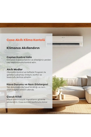Cosa V5 Akıllı Klima Kontrolü - Beyaz Termostat