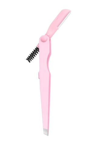 Homyl Kaş Cımbızı Paslanmaz Alet 4mm Düz Uçlu Cımbız Çok Pembe