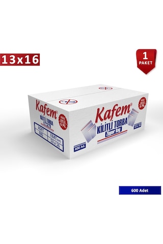13 X 16 Cm Kilitli Poşet / Naylon Torba 600 Adet - Kafem