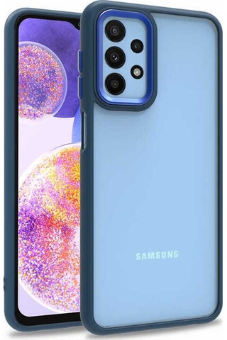 Galaxy A23 Kılıf Zore Flora Kapak Mavi