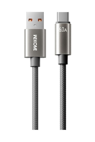 Wk Wdc-63a 66w Usb Tip-c Hızlı Şarj Veri Kablosu, Uzunluğu: 1.2m Gri