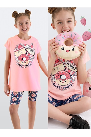 Denokids Mshb&g Sweet Party Kız Çocuk Tunik Tayt Takım Çok Renkli