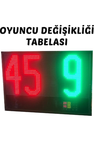 Profesyonel Hakem Oyuncu Değişikliği Tabelası Çok Renkli