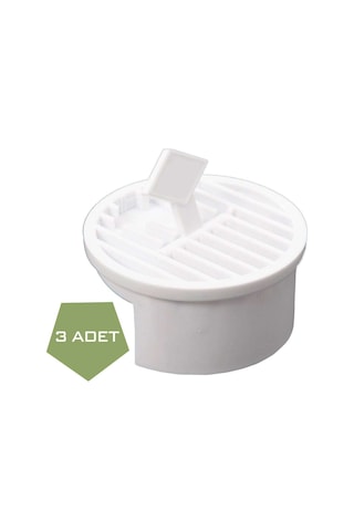 Gider Kapağı 3 Adet. Yer Süzgeci. Izgarası Gider Kapağı Beyaz