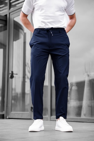 Jogger Paraşüt Kumaş Lacivert Renk Erkek Pantolon-1766 Lacivert