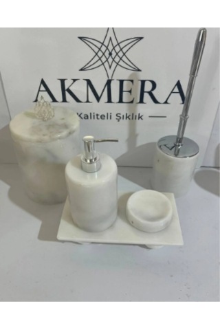 5 Parça Ultra Lüks Banyo Seti Beyaz