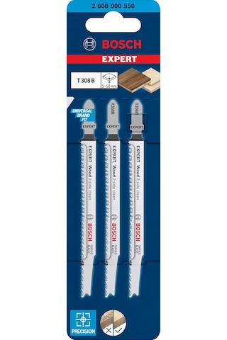 Professional 3x Expert Wood 2-side Clean T 308 B Dekupaj Testere Bıçakları Sert Ahşap Mobily