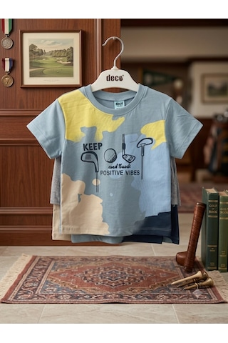Deco Kids Wear Erkek Çocuk Golf Temalı Baskılı Kısa Kollu Tişört Ve Dokuma Şort 2 Li Yazlık Takım - Mavi Mavi Beyaz Deco Kids Wear Erkek Çocuk Golf Temalı Baskılı Kısa Kollu Tişört Ve Dokuma Şort 2 Li Yazlık Takım - Mavi Mavi Beyaz