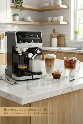 Sinbo SCM-2996 PRO Cappuccino Latte Espresso Makinesi