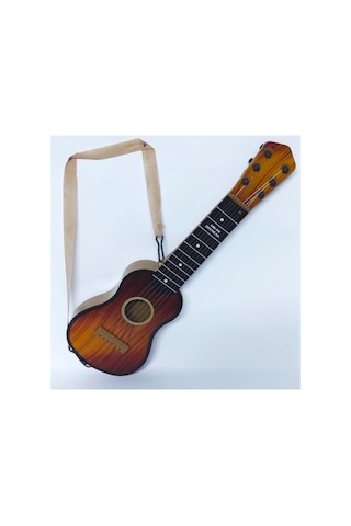 Kahverengi Oyuncak Ispanyol Gitar 6 Telli Akort Edilebilir 48 Cm.