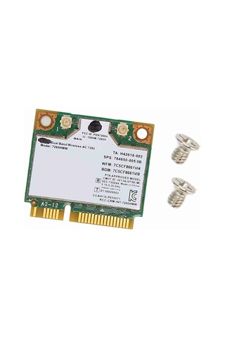Fosenze 7260hmw Mini Pcıe Ağ Kartı, 1200mbps 2.4/5ghz Çift Bant Ve Bluetooth 4.0 İle, Win7/10 Uyumlu Lenovo/hp Dışında
