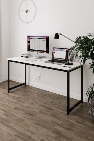 Çalışma Masası Bilgisayar Masası Ofis Masası 60x160 Cm - Beyaz